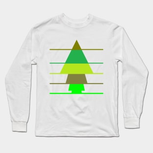 Green Triangle Tree Long Sleeve T-Shirt